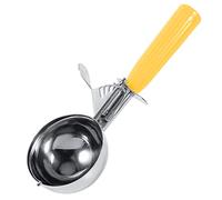 Fdit Cuillère à Crème Glacée avec Levier de Déverrouillage, Cuillère à Pâte à Biscuits en Acier Inoxydable pour Purée de Pommes de Terre et Boule de Fruits, Plat à Crème Glacée à (5,5 cm)