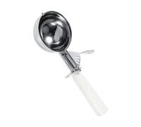 Fdit Cuillère à Crème Glacée avec Levier de Déverrouillage, Cuillère à Pâte à Biscuits en Acier Inoxydable pour Purée de Pommes de Terre et Boule de Fruits, Plat à Crème Glacée à (8CM)