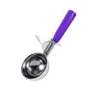 Fdit Cuillère à Crème Glacée avec Levier de Déverrouillage, Cuillère à Pâte à Biscuits en Acier Inoxydable pour Purée de Pommes de Terre et Boule de Fruits, Plat à Crème Glacée à (4,2 cm)