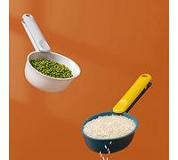 Fdit Cuillères à Riz Multifonctions pour la Cuisson du Sucre et du Sel, Design élégant, Matériau ABS Sûr, Parfaites pour une Utilisation en Cuisine, 1 unité (Gris Blanc)