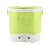 Fdit Cuiseur à Riz électrique, Chauffe-plats Portable 24 V 1 L (GREEN) | Matériau PP de qualité Alimentaire, Double Boucle de sécurité, Antiadhésive Facile à Nettoyer, Taille Compacte pour les