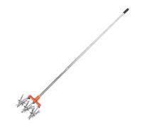 Fdit Cultivateur Rotatif Manuel, Cultivateur Rotatif à Dents en Acier Inoxydable avec 3 Roues Interchangeables pour L'aération de la Pelouse du Jardin et Le Travail du Sol