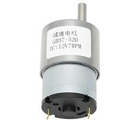 Fdit DC12V -Moteur à engrenages -Réduction de la Micro-Vitesse Transmission Accessoires de Machine 7 tr/min GB37-520 pour ouvre-fenêtre, treuil miniature Matériau : cuivre