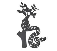 Fdit Décoration Murale Serpent en Métal Simple, Art Mural en Fer Robuste pour Chambre à Coucher et Salle de Bain, Installation Facile