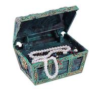 Fdit Décorations d'aquarium, boîte à bijoux décorative artificielle pour poissons, décoration de paysage d'aquarium (vert)