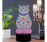 Fdit Diamant Peinture Ornement Peinture Décorative Veilleuse Petit Cadeau Salon Cadeaux Créatifs Bricolage Diamant Peinture Veilleuse Coloré Broderie Diamant Peinture Kits (DP04), Fditrqgv24eb6c-12