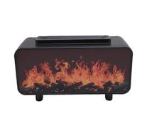 Fdit Diffuseur D'huiles Essentielles de Feu, Humidificateur, Ambiance de Cheminée Réaliste, pour Chambre à Coucher et Salon, 200ML (BLACK)