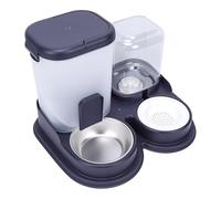 Fdit Distributeur Automatique d'eau pour Chien et Chat, Bol de Nourriture pour Animaux de Compagnie Anti-déversement avec Base D'aspiration Stable pour Petits et Moyens Chiens,