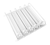 Fdit Distributeur de Boissons pour Réfrigérateur, Organisateur de Canettes de Soda à Poussée Automatique avec Largeur Réglable et Glissement Lisse, pour Réfrigérateur, Distributeur (WHITE)