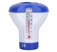 Fdit Distributeur de Comprimés de Chlore pour Piscine, Spa, Spa, Distributeur Flottant pour Comprimés de 1,5", Thermomètre intégré F C pour Piscines Creusées, Spas