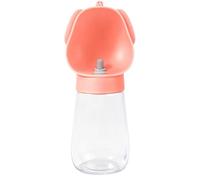 Fdit Distributeur de Gourde pour Chien, Bouteille d'eau Portable Anti-Fuite avec Un Bouton d'alimentation pour Animal de Compagnie, Chiot, Marche en Plein Air, Randonnée, Voyage (Pink)