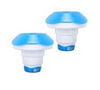 Fdit Distributeur de Piscine, Paquet de 2 Distributeurs de Produits Chimiques Flottants avec Ouverture Réglable, Plastique Anti-Fissure de 5 Pouces pour Spa, Piscine d'eau Salée