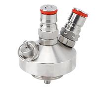 Fdit Distributeur de Robinet de Bière en Acier Inoxydable, Lance de Fût avec Connexions de Verrouillage à Bille, Soupape de Surpression pour Mini Fûts de Brassage à Domicile 2L 3,6 L 5L