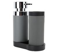 Fdit Distributeur de Savon à Vaisselle en Résine de Silicone, Anti-goutte, capacité Moyenne pour évier de Cuisine, Salle de Bains, 5,5x2,4 Pouces, Distributeur de Savon pour les Mains avec Plateau