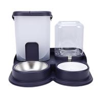 Fdit Distributeur d'eau Automatique, Bol Distributeur de Nourriture et d'eau en Plastique Antibactérien Anti-déversement avec Base D'aspiration Stable pour Chien et Chat de Petite et