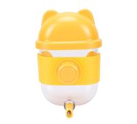 Fdit Distributeur d'eau pour Oiseaux à Suspendre, Bouteille en Plastique de 330 ML avec Buse en Cuivre Triple Joint pour Perroquet, Perruche, Accessoire de Cage à Calopsittes 15,3 X (Yellow)
