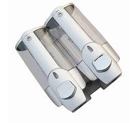 Fdit Distributeur Mural de Shampoing pour Douche, 350ml, Multi-usages pour la Cuisine et la Salle de Bains, ABS Transparent et Durable, 2 Pièces
