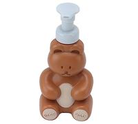 Fdit Distributeurs de Bouteilles à Pompe Rechargeables Bouteille Distributrice de Savon Liquide pour Les Mains Vide avec Forme de Corps Irrégulière Unique Extérieur Mignon (Petit Marron)