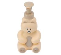 Fdit Distributeurs de Bouteilles à Pompe Rechargeables Bouteille Distributrice de Savon Liquide pour Les Mains Vide avec Forme de Corps Irrégulière Unique Extérieur Mignon (Petit Blanc crème)