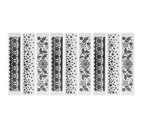 Fdit Dossier de Gaufrage 9 Pièces, Modèle de Gaufrage Convexe Concave en Plastique pour Scrapbooking de Cartes, avec Artisanat en Papier pour Enveloppes de Cartes D'invitation