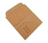 Fdit Dossier de Voyage en Papier Kraft 4,33 X 8,27 Pouces, Conception à Double Poche avec Fermeture élastique pour les Voyageurs, Carnet de Notes, Journal, Organisateur de Recharges (Norme 2 en 1)