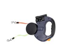 Fdit Double Laisse Rétractable pour Chien, Double Tête avec Veilleuse de sécurité pour Promener Deux Chiens de Petite et Moyenne Taille, Plusieurs Familles d'animaux de Compagnie en (Bleu foncé)