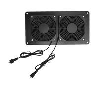 Fdit Double Ventilateur Solaire D'extraction Efficace pour Poulailler et Abris D'animaux, Ventilateur de Ventilation 160x310mm, 2 Ventilateurs pour les Saisons Chaudes