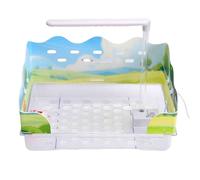 Fdit Douche Automatique pour Bain d'oiseaux, Douche pour Perroquet Alimentée par USB avec Filtre à Pompe Amovible et Eau en Circulation pour Bain d'oiseaux à Grande Cage (Baignoire Vie à la Campagne)