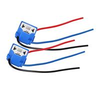 Fdit Douille H4 en Céramique avec Fil de Cuivre 1mm², 2 Pièces, 12-24V, pour Modification Phares LED
