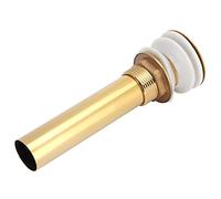 Fdit Drain D'évier en Laiton, Bouchon D'égouttoir de Lavabo de Cuisine de Salle de Bains sans Débordement avec Tuyau D'échappement en Acier Inoxydable, pour Trou de Vidange de Type (Cuivre 2)