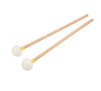 Fdit Drum Mallet Accessory Premium Tête en feutre Poignée en bois Non Slip 2pcs Mallet de batterie pour SNARE (Jaune)