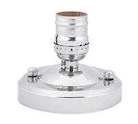 Fdit E27 Socket Adaptateur E26 / E27 Vintage Industriel Plafond Mur Lumière Base Support de base de plafonnier Titulaire Pendentif Ampoule Lampe Vis Socket(Silver)