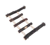 Fdit Échelle d'escalade de Perroquet en Bois de Pommier, Jouet D'échelle D'oiseau coloré pour Cage Favorise Le Soulagement du Stress de l'exercice pour Toutes Les Tailles d'oiseaux