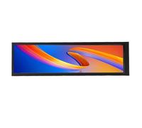 Fdit Écran Secondaire du Boîtier PC, Température PC Affichage de 178 Degrés à Large Vue, Obus en Alliage en Aluminium avec Prise en Charge du Thème Dynamique pour la (Version