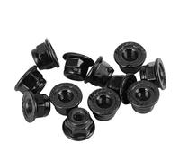 Fdit Écrou de Blocage de 4 Mm de Haute qualité pour Modèles de Voitures RC, Lot de 12 écrous Antidérapants pour Axial SCX10, Résistant à la Corrosion, adapté aux Voitures RC 1/10 (BLACK)