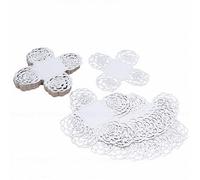 Fdit Emballages de Truffes 50 Paquets, Doublure de Bonbons en Carton à Motif de Rose 3D pour Mini Cupcakes au Chocolat, Muffins, Fête D'anniversaire de Mariage 10,2 Cm (SILVER)