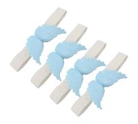 Fdit Embrasses de Rideaux, Ailes Décoratives en Relief élastiques à Pression pour Salon, Chambre à Coucher, Décoration de Chambre d'enfant, Paquet de 4 39,5 Cm (Blue)