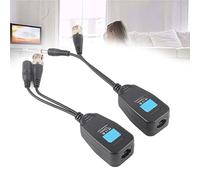 Fdit Émetteur-récepteur Balun Vidéo de Puissance Compact, Compatible avec les Signaux/PAL/SECAM, Installation Facile, 1 Paire pour Système de Vidéosurveillance