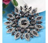 Fdit en Verre de Cristal, Décoration Translucide Haute Définition à Coupe Lisse pour Sacs à Chaussures de Vêtements de Bricolage, avec Embryons de Cuivre Forts en (Base argentée gris