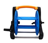 Fdit Enrouleur de Tuyau D'eau Léger, Support de Tuyau de Jardin Compact et Stable, Support Mural Portable Jaune