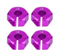 Fdit Ensemble D'assemblage SEXCC de Roue RC de Haute qualité, Facile à Installer, pour Les Voitures RC avec échelle 1/10, Matériau en Alliage en Aluminium Durable, Adaptateur 4 et Vis Inclus (7,0 mm