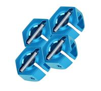 Fdit Ensemble D'assemblage SEXCC de Roue RC de Haute qualité, Facile à Installer, pour Les Voitures RC avec échelle 1/10, Matériau en Alliage en Aluminium Durable, Adaptateur 4 et Vis Inclus (Bleu