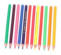 Fdit Ensemble de 12 Crayons de Couleur, Crayons de Dessin Artistiques de qualité Supérieure, 17,5 Cm, pour Coloriage Professionnel, Relaxation pour Adultes, Enfants, (Mine de couleur fluorescente)