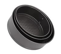 Fdit Ensemble de 3 Moules à Charnière, Moule à Gâteau Rond Antiadhésif avec Fond Amovible, Moule à Gâteau au Fromage en Acier au Carbone pour la Cuisson du Pain à Pizza, Ensemble (22/24/26)