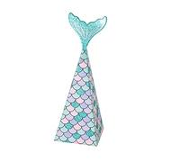 Fdit Ensemble de Boîtes à Cadeaux en Forme de Sirène, 10 Pièces, avec 5 Boîtes Cadeaux Bleues et 5 Violettes, pour Bonbons, Friandises, de Fête (Couleur assortie)