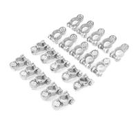Fdit Ensemble de Bornes de Batterie en Alliage en Alliage en Aluminium 20pcs, Connecteurs 12V Positifs et Négatifs pour le Bateau de Camping-car Caravane, Tailles de Poteau de 17 Mm