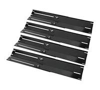 Fdit Ensemble de Boucliers Chauffants en Acier Inoxydable pour Grils à Gaz, Protecteur de Brûleur à Contrôle évasé Réglable, Conception 2 Pièces pour Le Remplacement du Gril