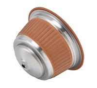 Fdit Ensemble de Capsules de café Réutilisables, Tasse de Filtre à Rechargeable, Capsule de café en Acier Inoxydable avec Couvercle en Silicone pour Machine ()