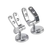 Fdit Ensemble de Charnières D'abattant de WC, Ensemble de Toilettes en Alliage de Zinc avec Vis en Acier Inoxydable et écrous de Fixation en Nylon pour Siège en Résine en Bois MDF,