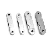 Fdit Ensemble de Compteurs à Poutres en Acier Inoxydable Polyvalent R0.3-25, Outil de Mesure Pratiquer pour Différents Besoins, 4 PCS File Meder Ensemble D'outils et Fabricants de Riz avec Tapis